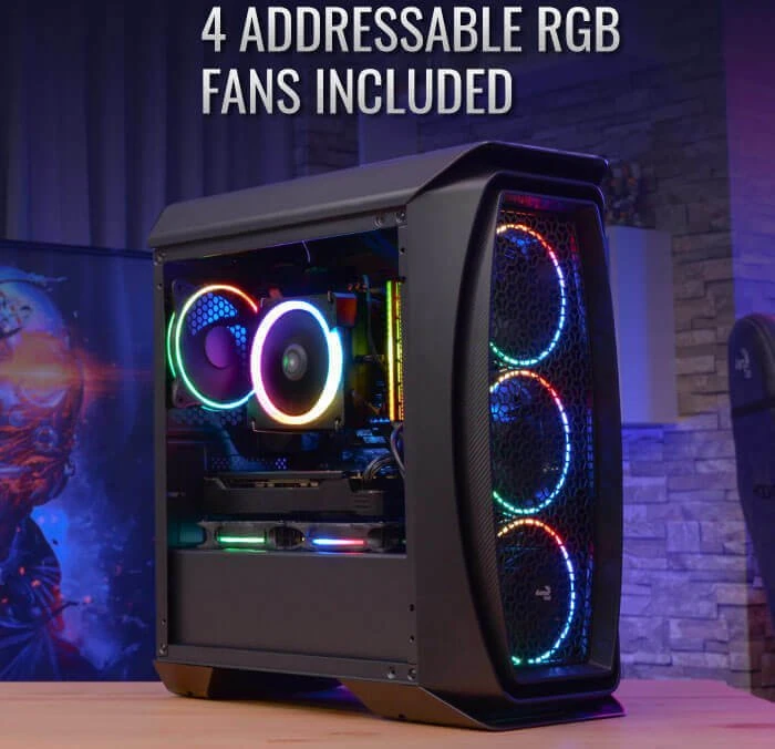 AeroCool Aero One Mini Eclipse, schwarz, Glasfenster