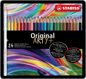 STABILO Original Arty+ Buntstift 24 Farben, Metalletui, 24er-Set