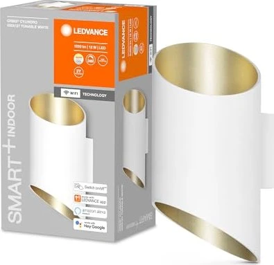Ledvance SMART+ Orbis Cylindro Wandleuchte 12W TW weiß/gold