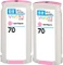 HP Tinte 70 magenta hell, 2er-Pack Vorschaubild