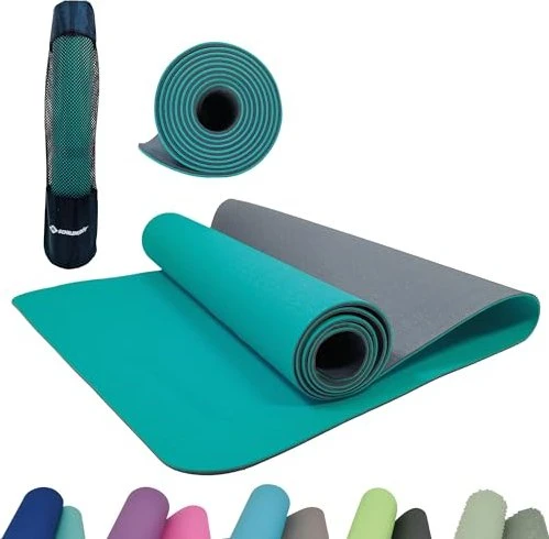 Schildkröt Bicolor Yoga Fitnessmatte petrol/grey
