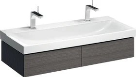 Geberit Xeno² Unterschrank für Waschtisch 117.4x22x46.2cm, 2 Schubladen, sculturagrau