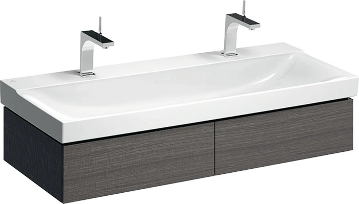 Geberit Xeno² Unterschrank für Waschtisch 117.4x22x46.2cm, 2 Schubladen, sculturagrau