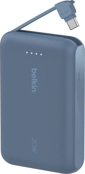 Belkin BoostCharge 10K 20W mit integriertem Kabel blau
