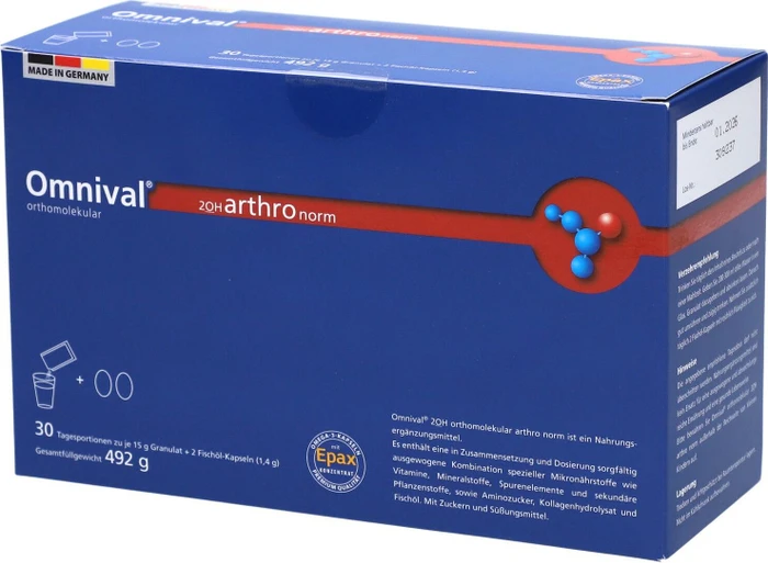 Omnival arthro norm Granulat Beutel + Kapseln, 150 Stück (30x Granulat Beutel + 120x Kapsel)