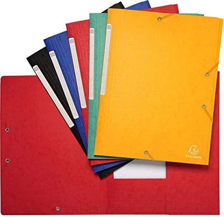 Exacompta Sammelmappe Colorspan 600g/m² mit Gummizug, A4, farbig sortiert, 10er-Pack