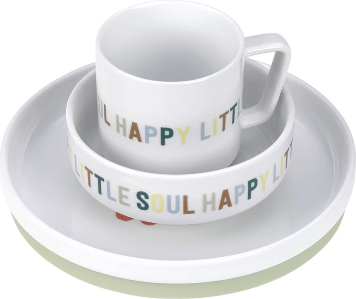 Lässig Happy Fruits Zitrone Kirsche Kinderservice Porzellan, 3-tlg.