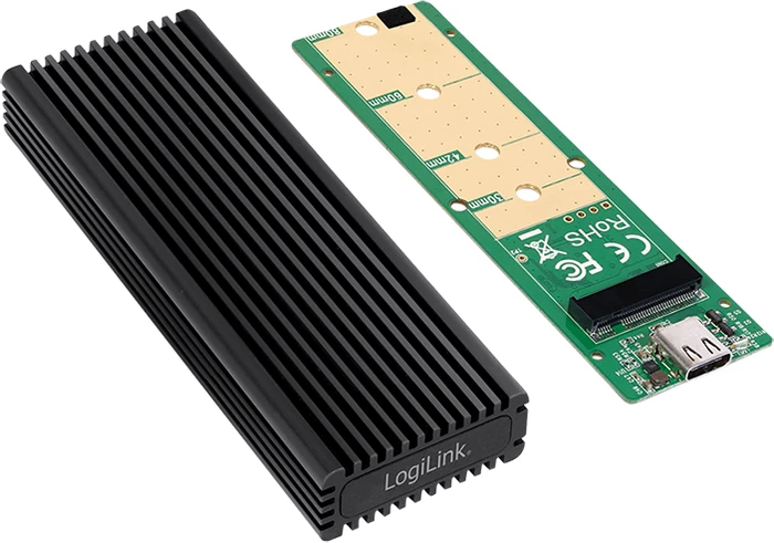 LogiLink externes Gehäuse, M.2 NVMe SSD, USB-C 3.1