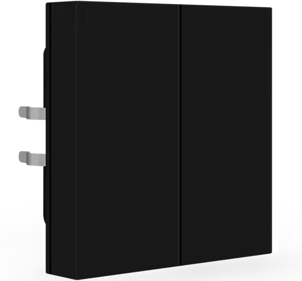 MDT Taster Light 55 Basic 2-fach schwarz matt