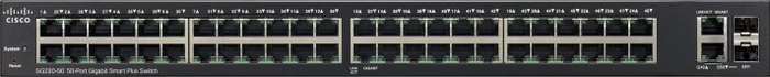 Cisco SG220 Rackmount Gigabit Smart Switch, 48x RJ-45, 2x RJ-45/SFP