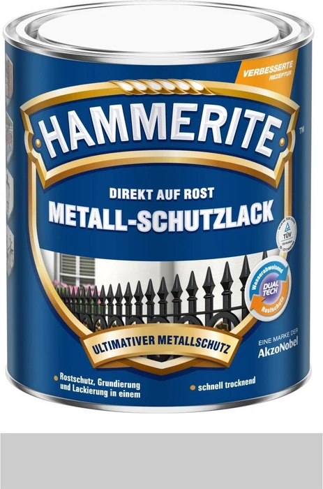 Hammerite Metallschutz-Lack außen glänzend hellgrau, 250ml