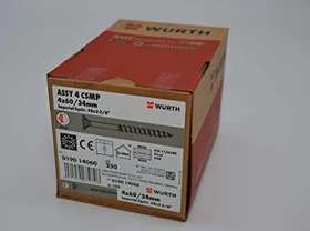 Würth ASSY 4 CSMP 4x60 Spanplattenschraube, 4x60mm, 250 Stück