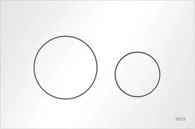 TECE TECEloop WC-Betätigungsplatte Kunststoff für Zweimengentechnik 220x150x5mm weiß matt