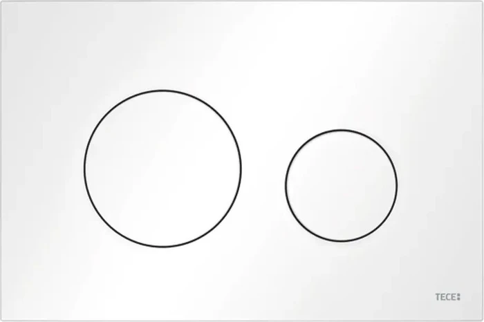 TECE TECEloop WC-Betätigungsplatte Kunststoff für Zweimengentechnik 220x150x5mm weiß matt