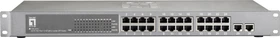 LevelOne FGP-2412 Rackmount Switch, 24x RJ-45, 2x RJ-45/SFP, 610W PoE+ (FGP-2412W630)