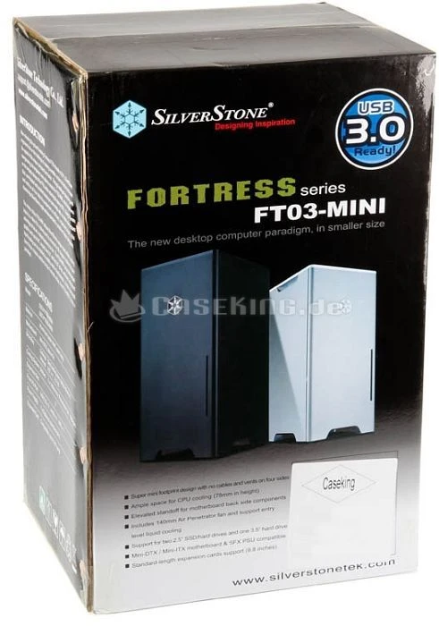 SilverStone Fortress FT03-Mini silber, Mini-ITX
