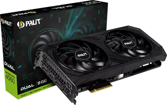 Palit GeForce RTX 4060 Dual, 8GB GDDR6, HDMI, 3x DP
