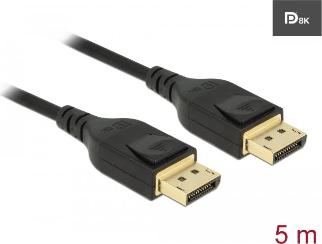 DeLOCK DisplayPort 1.4 Kabel 8K 60Hz schwarz, 5m