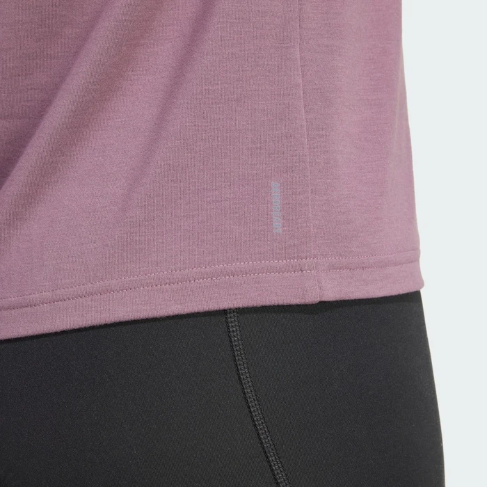 adidas Aeroready Train Essentials Minimal Branding Funktionsshirt kurzarm shadow fig (Damen)