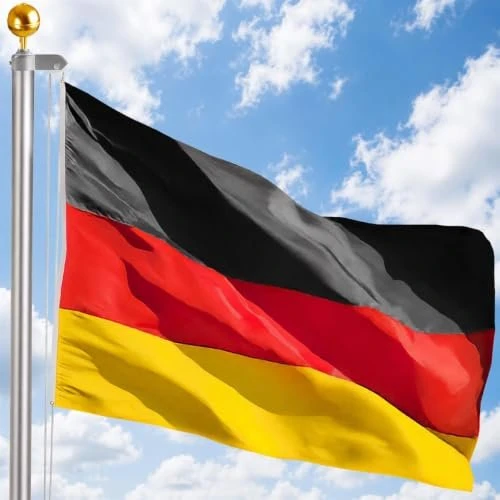 A&M Angelsport Fahnenmast inkl. Deutschland-Fahne Fahne