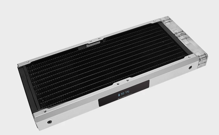 Barrow BarrowCH Chameleon Fish Series Radiator 240, PMMA, matt silver, mit Display