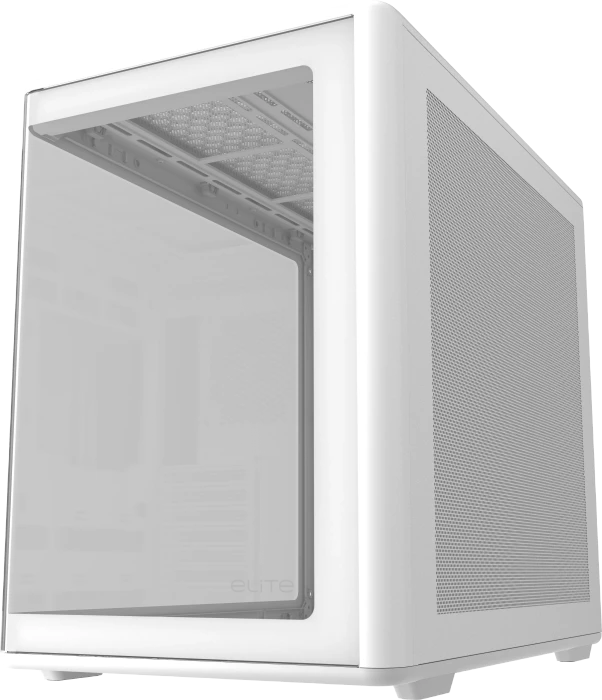 Cooler Master Elite 600 White, weiß, inkl. 4x Lüfter, Glasfenster