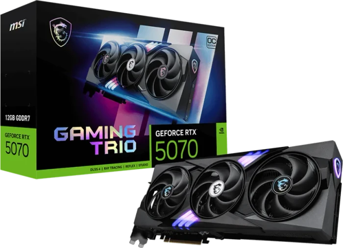 MSI GeForce RTX 5070 12G Gaming Trio OC, G5070-12GTC, 12GB GDDR7, HDMI, 3x DP