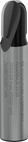 Bosch Professional HM Hohlkehlfräser, (R1)4x(D)8x9.2x40mm, 1 Stück