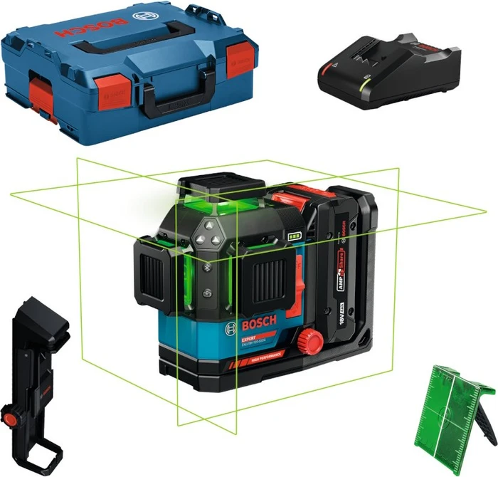 Bosch Professional Expert EXLL18V-120-33CG Akku-/Batterie-Linienlaser inkl. L-Boxx + Akku 4.0Ah
