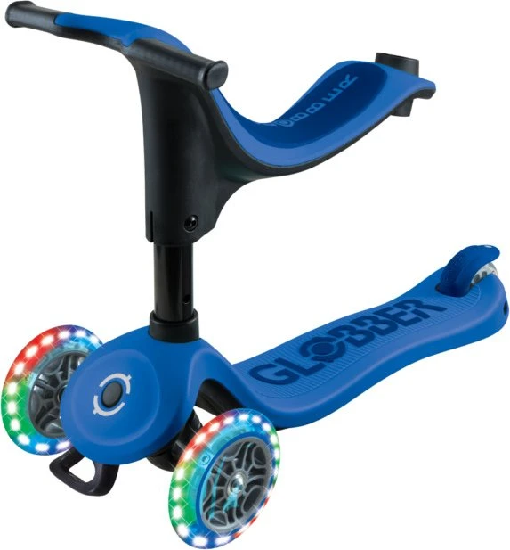 Globber Go Up Sporty Lights 360° Kickboard navy blue