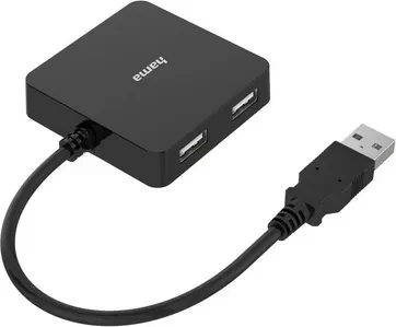 Hama USB Hub, 4x USB-A 2.0 [Buchse], 1x USB-A 2.0 [Stecker]