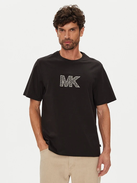 Michael Kors Logo T-Shirt kurzarm schwarz (Herren)