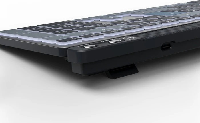 Hama WKM-750 Multi-Device-Tastatur-Maus-Set, blau/grau/schwarz, USB/Bluetooth, DE