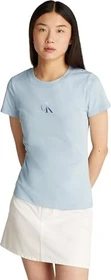 Calvin Klein Monogramm Slim Fit T-Shirt kurzarm niagara mist (Damen)