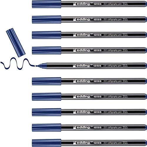 edding 1255 Kalligrafiestift 2.0mm stahlblau, 10er-Pack
