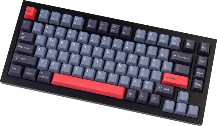 Keychron Q1/Q2/K2 OEM Dye-Sub Keycap-Set Dolch Red, Kunststoff (PBT), Dolch Red, grau/blau/schwarz/rot, 97 Tasten (83+14), ANSI-US