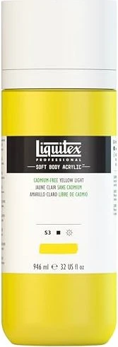 Liquitex Professional Soft Body Acrylic cadmium-free yellow light, 946ml
