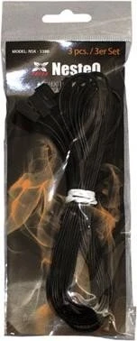 Phobya 3-Pin Verlängerung, 80cm, schwarz, 3er-Pack