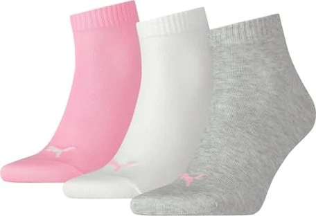 Puma Quarter Socken prism pink, 3 Paare (Herren)
