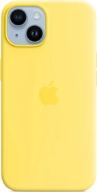 Apple Silikon Case mit MagSafe für iPhone 14 kanariengelb