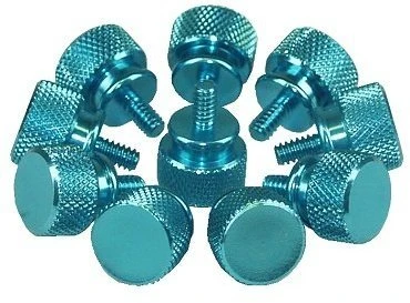 InLine Rändelschrauben für Gehäuse, blau, 10er-Pack