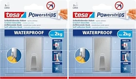 tesa Powerstrips Haken Zoom large Metall chrom, 1 Stück