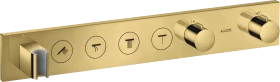 Hansgrohe Axor ShowerSolutions Thermostatmodul Select 600/90 Unterputz für 4 Verbraucher polished gold optic