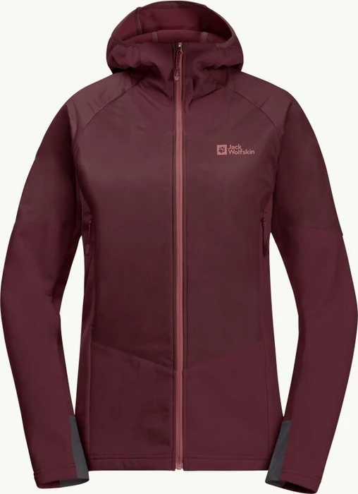 Jack Wolfskin Alpspitze Ins Hybrid Hoody Funktionsjacke dark maroon (Damen)