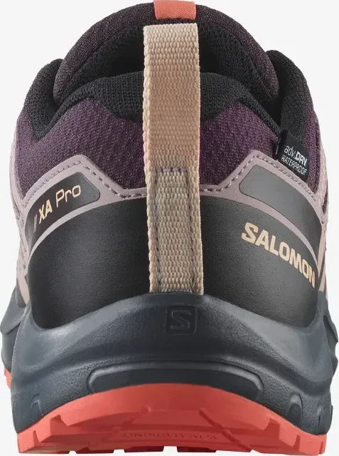 Salomon XA Pro V8 Waterproof plum kitten/turbulence/fusion coral (Junior)