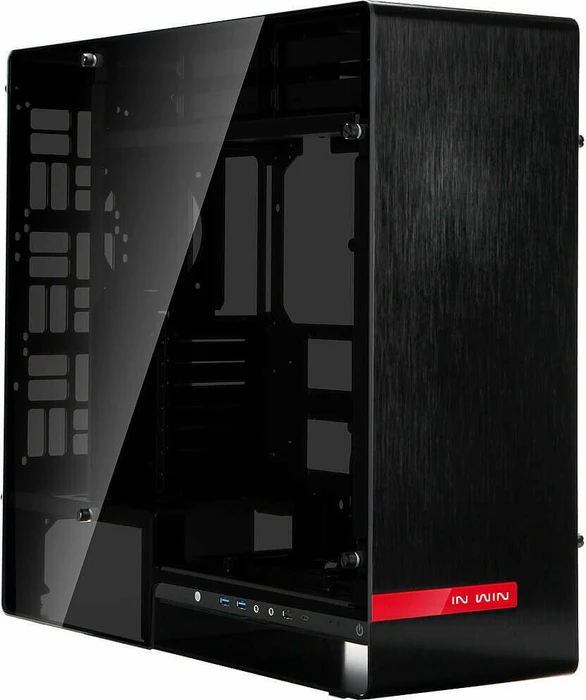 In Win 909 schwarz, Glasfenster