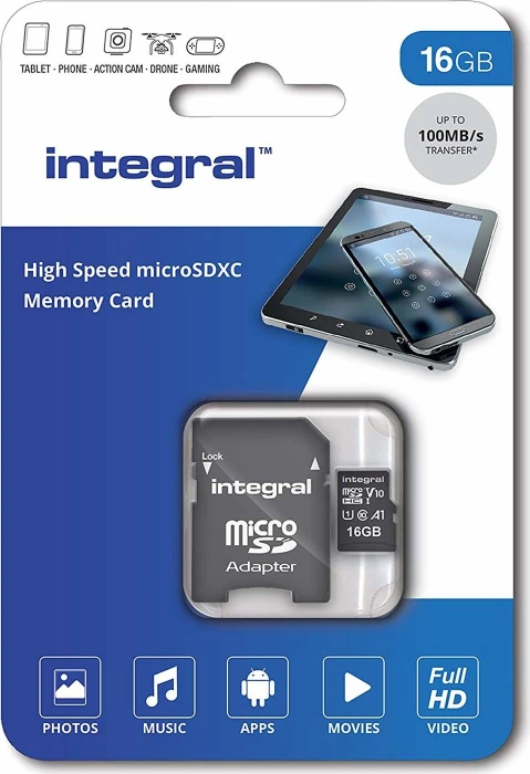 Integral High Speed R100 16GB Kit, UHS-I U1, A1, Class 10