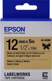 Epson LK-4KBK Beschriftungsband, 12mm, schwarz/gold