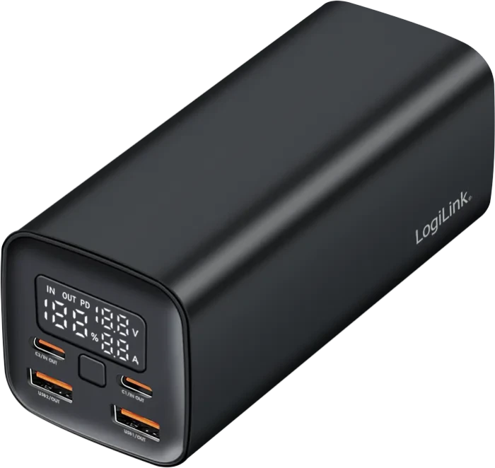 LogiLink Powerbank QC 3.0 PD 3.0 20000mAh 65W schwarz