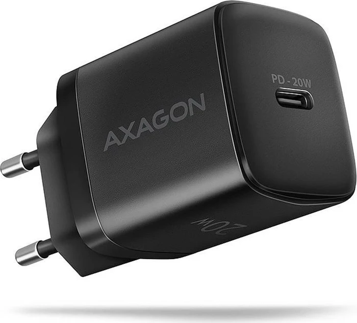 Axagon ACU-PD20 PD3.0 & QC4+ 1x OUTPUT Wall Charger 20W schwarz